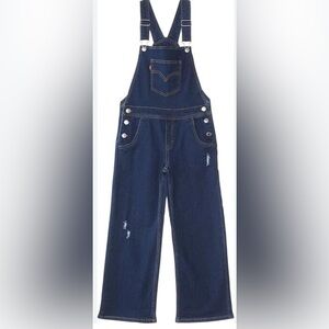 LEVI’S Baggy Overalls Jumpsuit Big Kids Girls Denim Capris Jeans Size 12